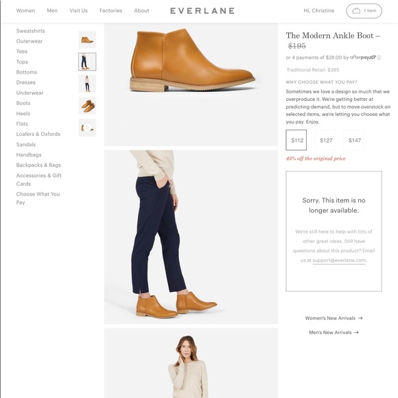 Everlane Shoes - Everlane Modern Ankle Boot